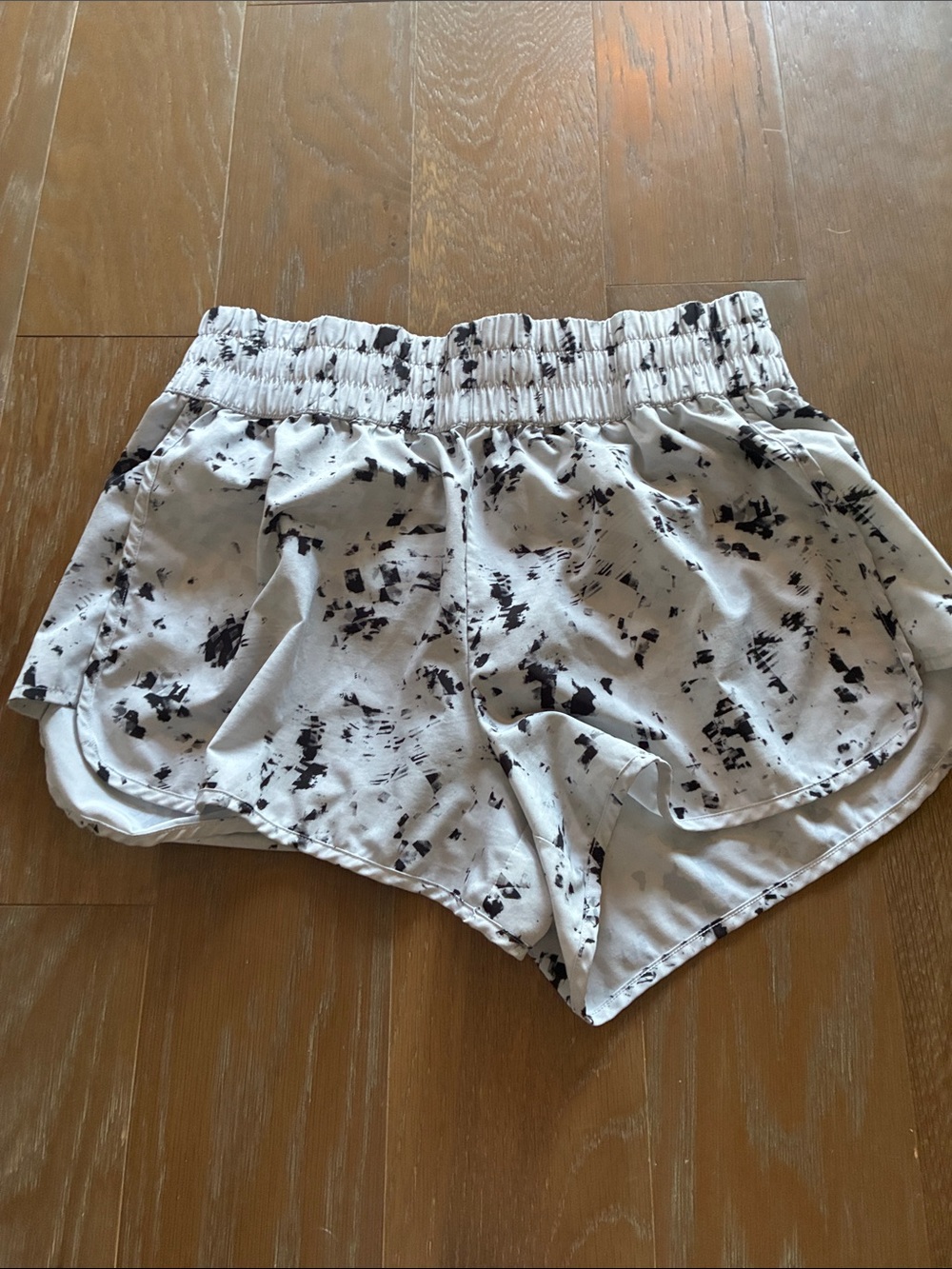 DSG White and Black Tie-Dye Athletic Shorts